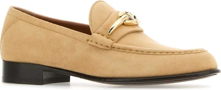 Beige Suede Vlogo The Bold Edition Loafers - Image 2