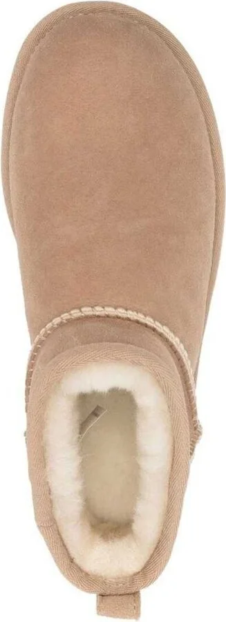 Beige 'Ultra Mini' Boots In Suede Woman - Image 3