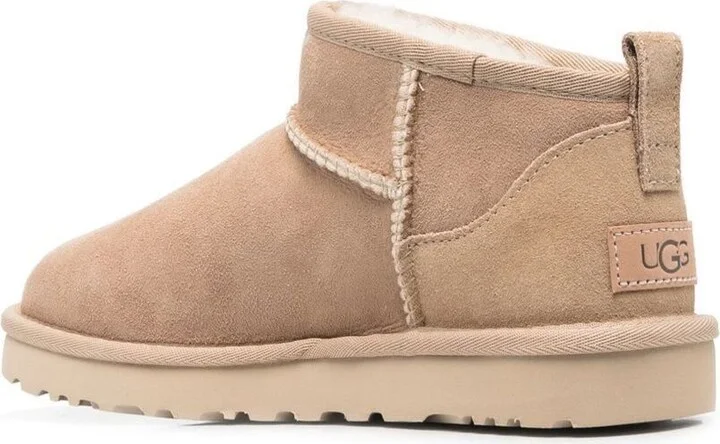 Beige 'ultra Mini' Boots In Suede Woman - Image 2