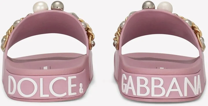 Bejeweled Appliqués Beachwear Slides in Rubber - Image 2