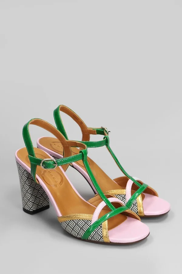Bejo Sandals In Green Leather - Image 2