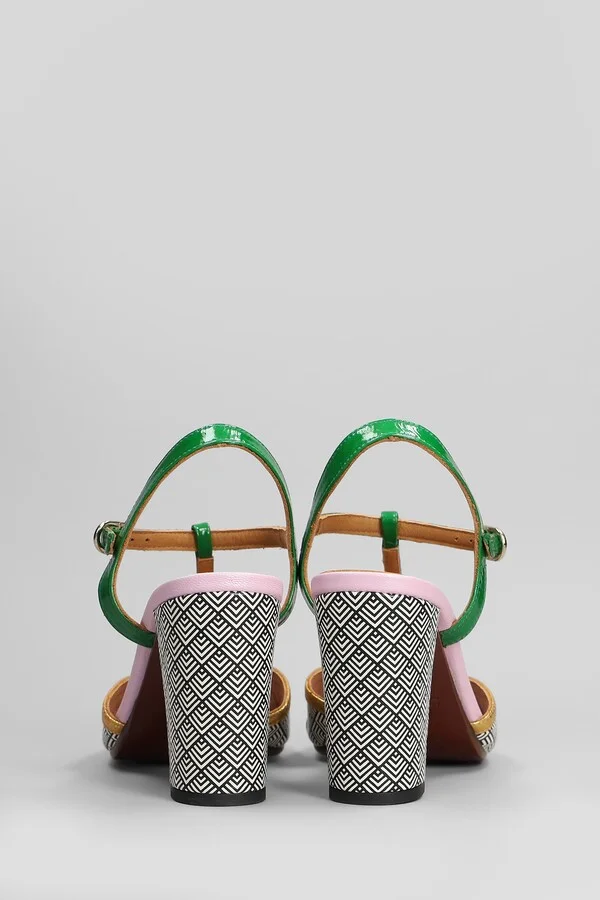 Bejo Sandals In Green Leather - Image 4