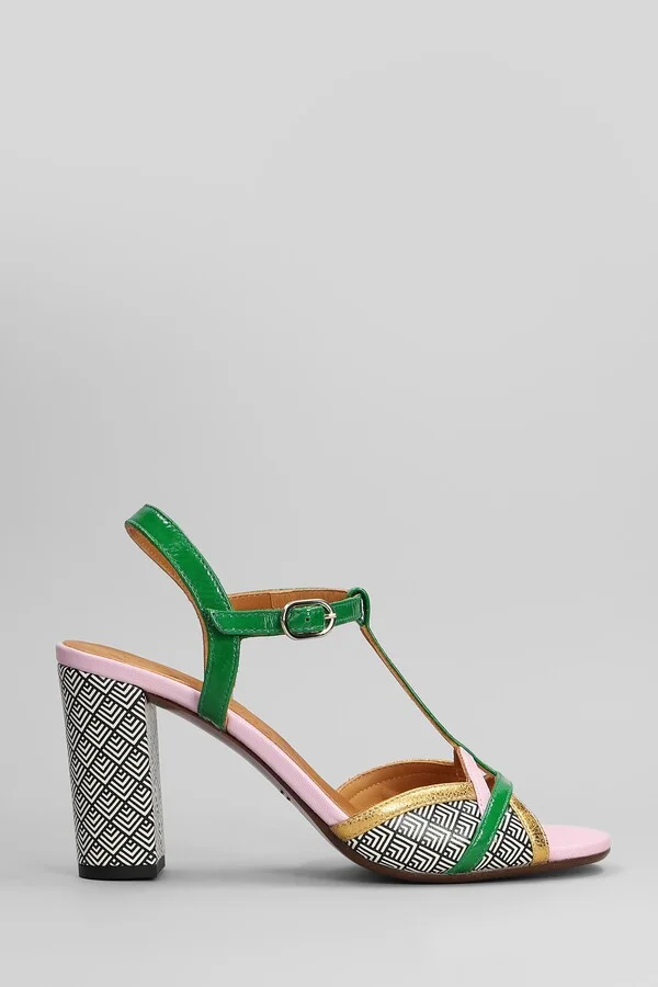 Bejo Sandals In Green Leather