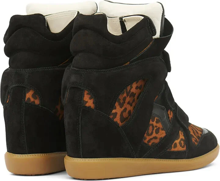 Bekett leopard-print panelled wedge sneakers - Image 3