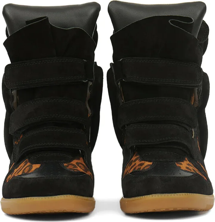 Bekett leopard-print panelled wedge sneakers - Image 4