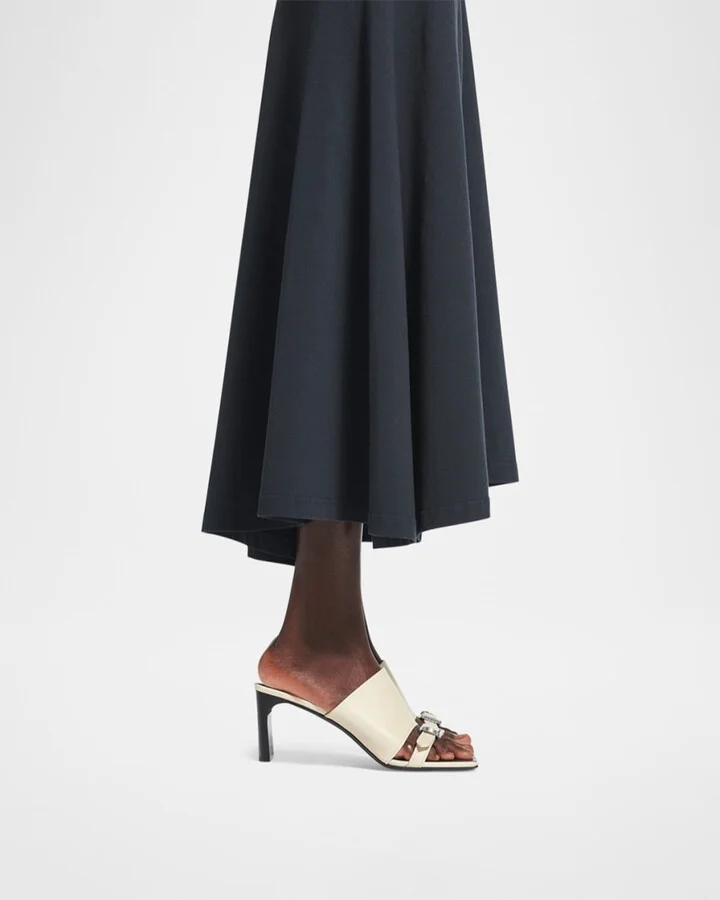Bel Air Leather Buckle Mule Sandals - Image 5