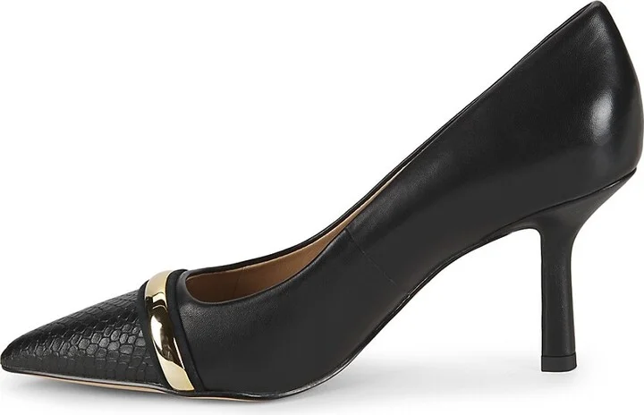 Bela 80MM Pointed-Toe Leather Pumps - Image 4