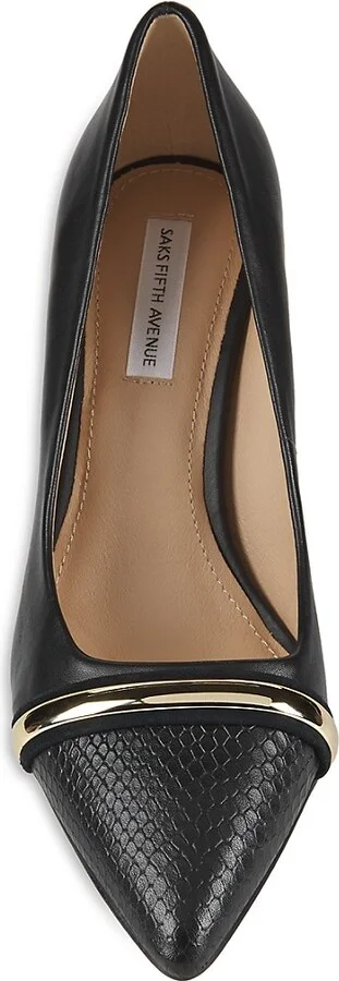 Bela 80MM Pointed-Toe Leather Pumps - Image 5