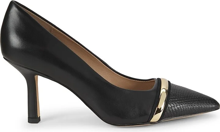 Bela 80MM Pointed-Toe Leather Pumps