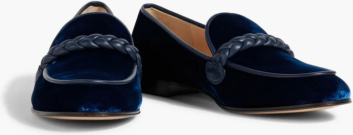 Belem leather-trimmed velvet loafers - Image 2