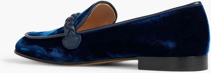 Belem leather-trimmed velvet loafers - Image 3