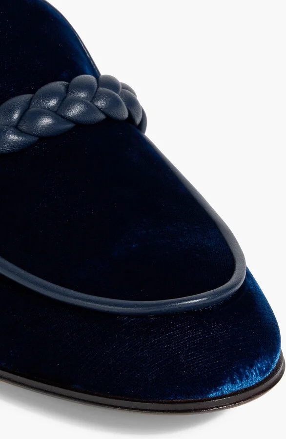 Belem leather-trimmed velvet loafers - Image 4