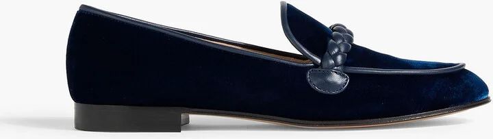 Belem leather-trimmed velvet loafers