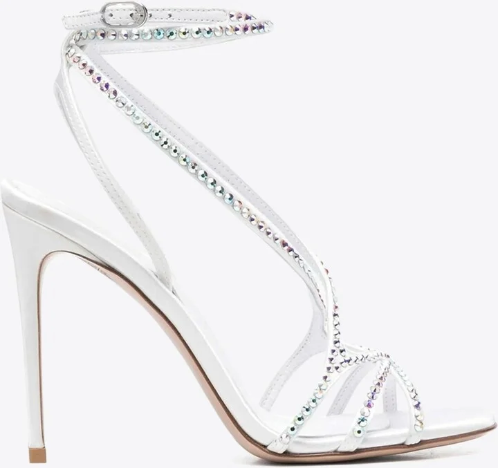 Belen 105 Crystal Embellished Satin Sandals