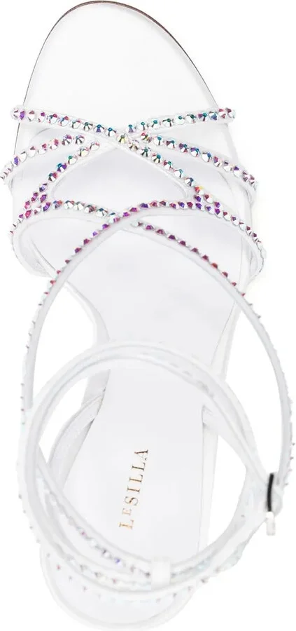 Belen 105mm crystal-embellished sandals - Image 4