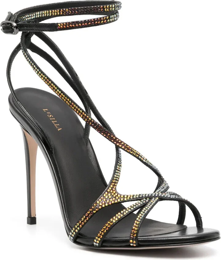 Belen 105mm rhinestone-embellished sandals - Image 2