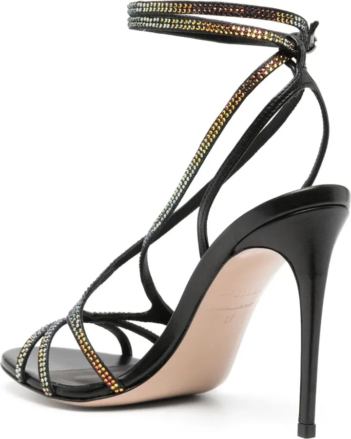 Belen 105mm rhinestone-embellished sandals - Image 3