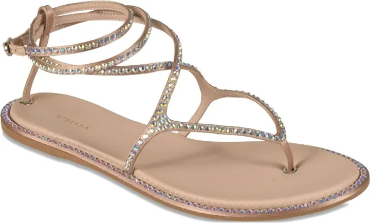 Belen crystal-embellished flat sandals - Image 2