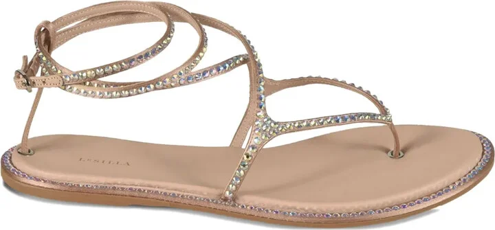 Belen crystal-embellished flat sandals