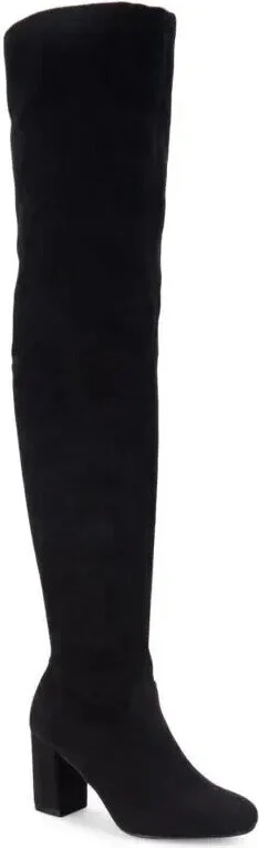 Beleza GS753169-001 Boots Women's 9 Black Suede Zipper Over-The-Knee ZPO3498