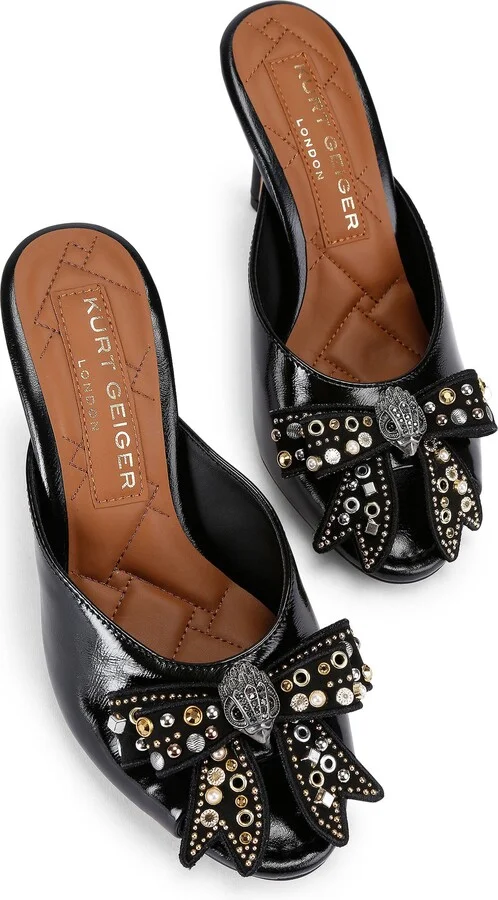 Belgravia Stud Bow Slide Sandal - Image 3
