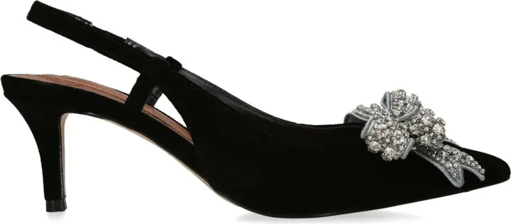 Belgravia velvet slingback pumps