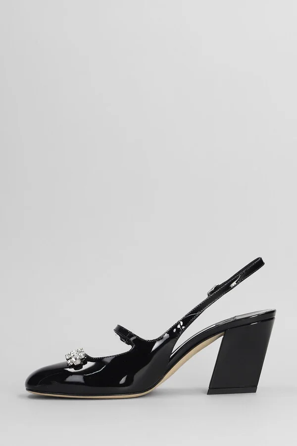 Belinda 70 Pumps In Black Patent Leather - Image 3
