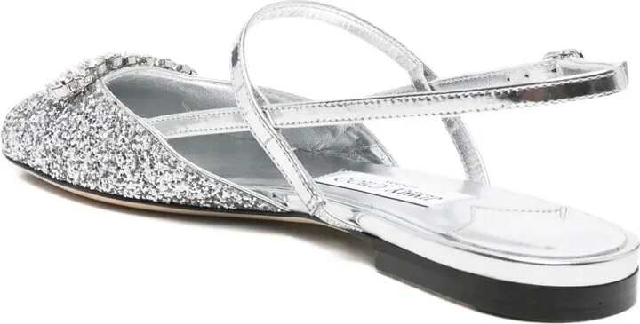 Belinda glitter-embellished slingback sandals - Image 3
