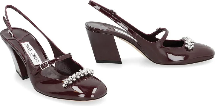 Belinda Patent Leather Slingback Pumps - Image 3