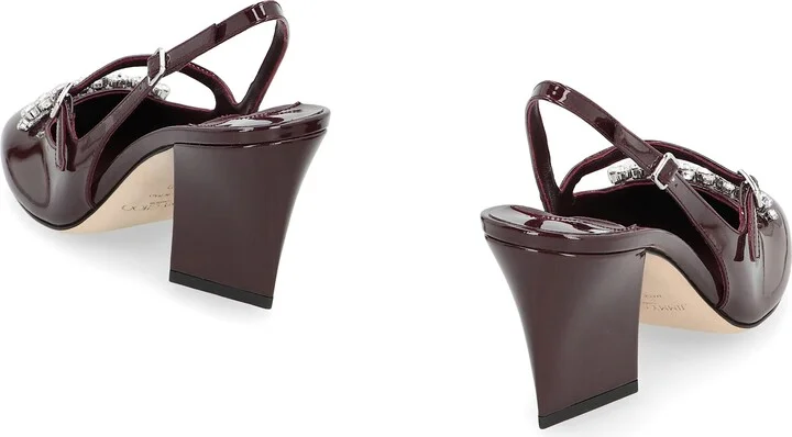 Belinda Patent Leather Slingback Pumps - Image 4