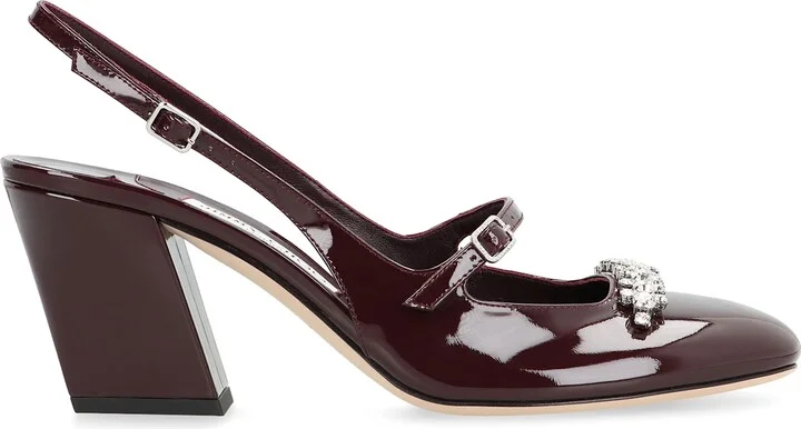 Belinda Patent Leather Slingback Pumps