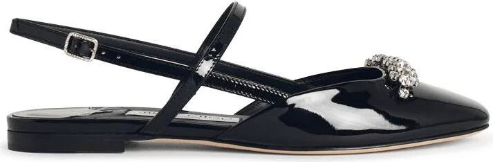'belinda Sb Flat' Black Leather Ballet Flats