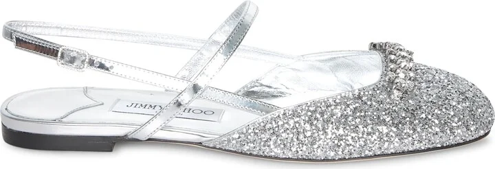 Belinda Silver Glitter Ballerinas