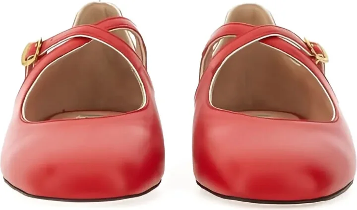 Beliska cross-strap leather ballet flats - Image 5