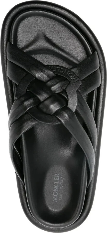 Bell crossover-strap leather slides - Image 4