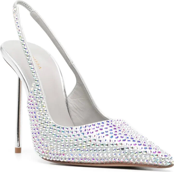 Bella 115mm crystal-embellished pumps - Image 2