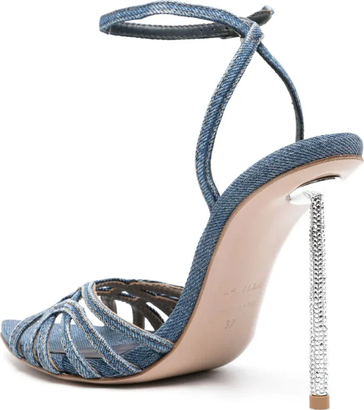 Bella 120mm denim sandals - Image 3