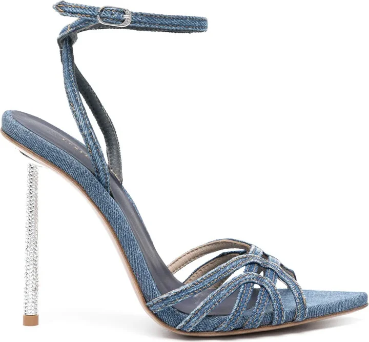 Bella 120mm denim sandals