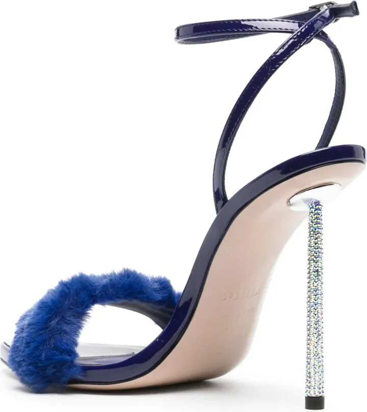 Bella 120mm faux-fur sandals - Image 3