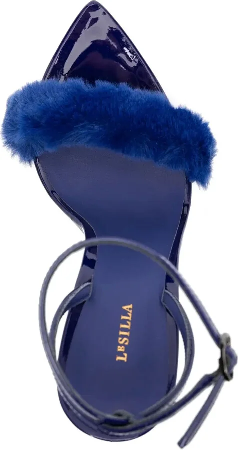 Bella 120mm faux-fur sandals - Image 4