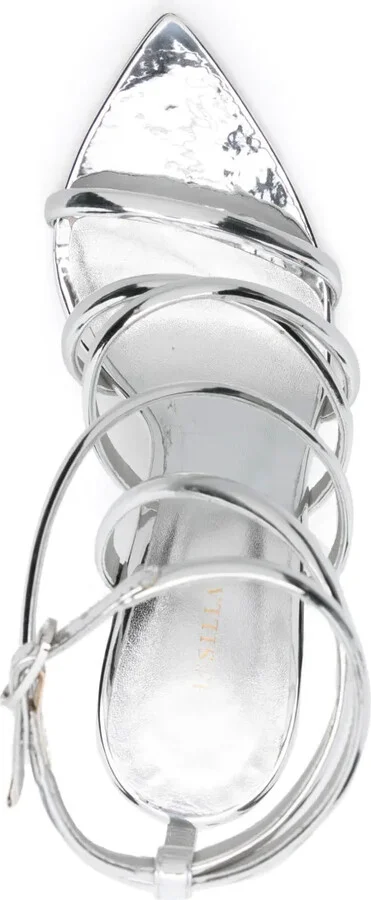 Bella 120mm metallic sandals - Image 4