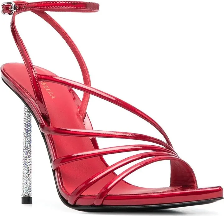 Bella 120mm patent-leather sandals - Image 2