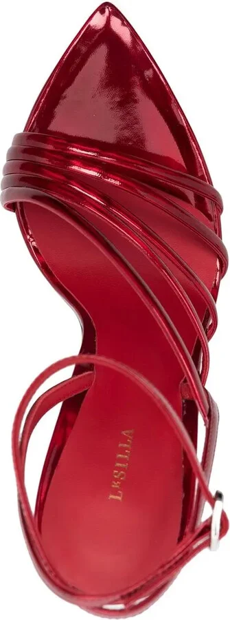 Bella 120mm patent-leather sandals - Image 4