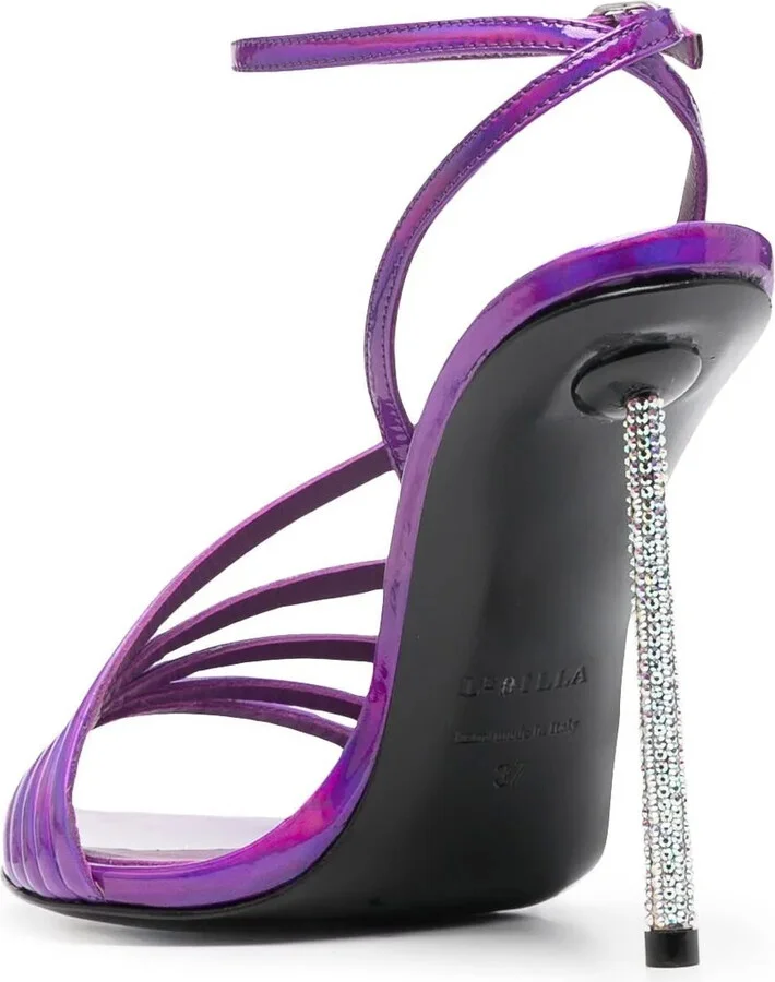 Bella 120mm patent-leather sandals - Image 3