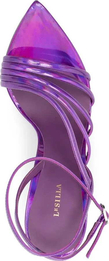 Bella 120mm patent-leather sandals - Image 4