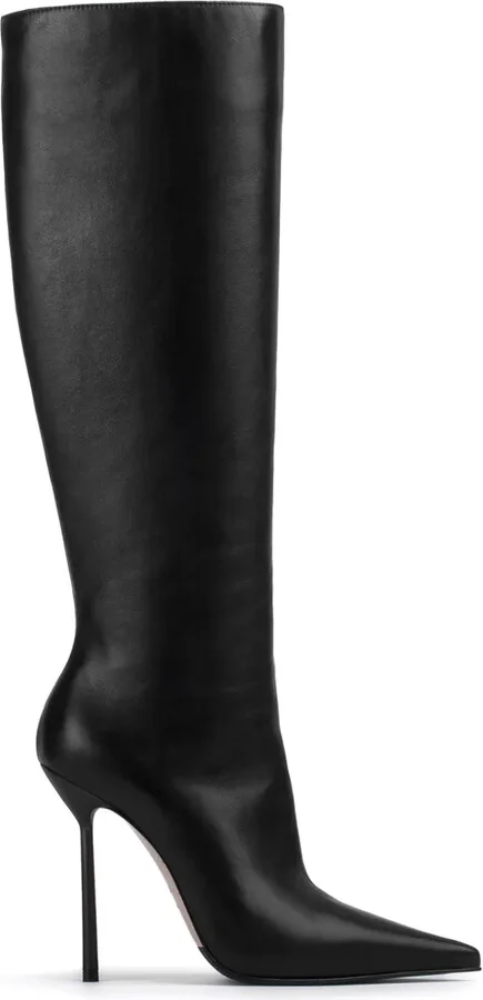 Bella 120mm pointed-toe leather boots