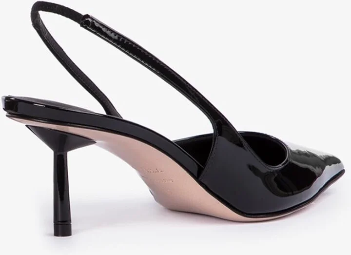 Bella 60 Patent Leather Slingback Pumps - Image 2