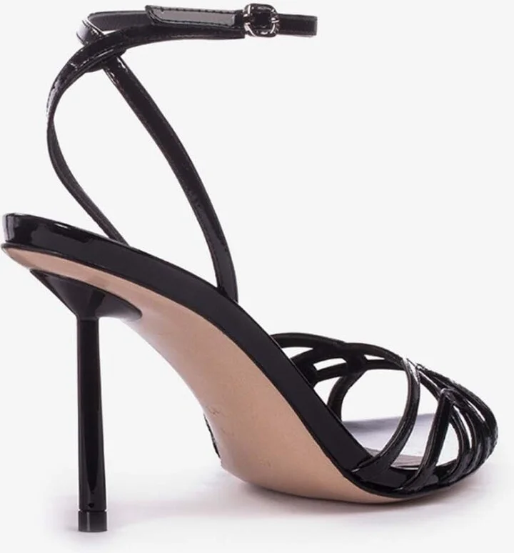 Bella 80 Leather Strappy Sandals - Image 2