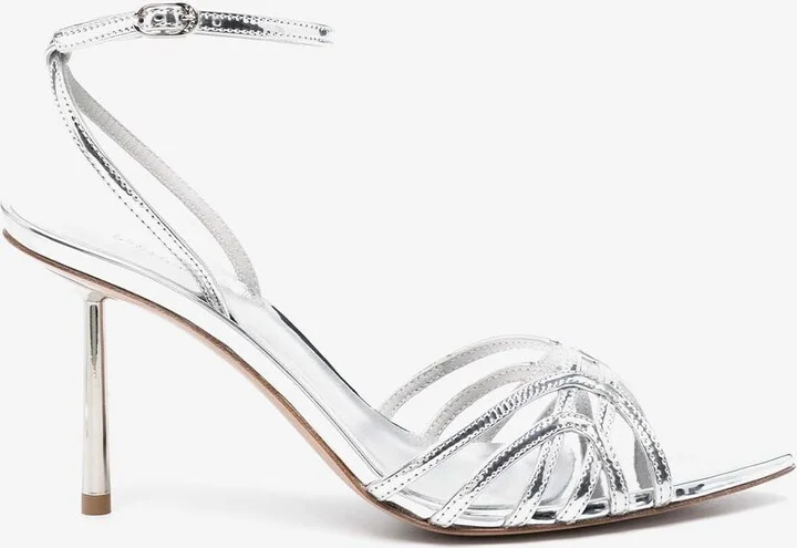 Bella 80 Metallic Leather Sandals