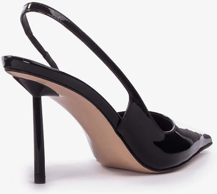 Bella 80 Patent Leather Slingback Pumps - Image 2